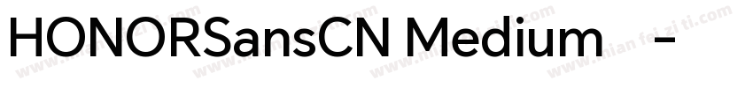 HONORSansCN Medium中文字体转换